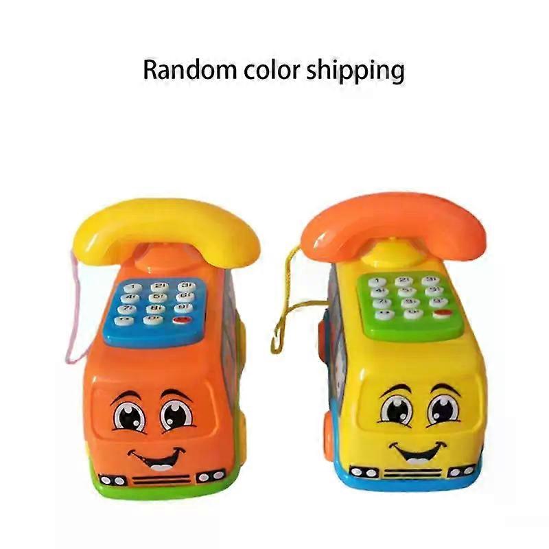 No Edges And Corners Pattern Simulation Not Easy To Lose Handle Button Slideable Detachable Cool Cartoon Wheel Telephone Smooth