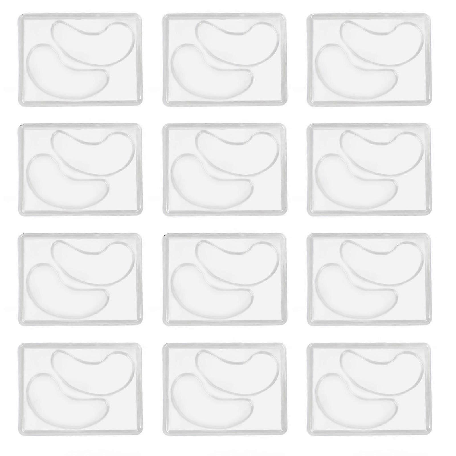 12Pcs DIY Under Eye Patches Molds Safe Healthy Natural Reusable Transparent Eye Mask Patch Tray Plate