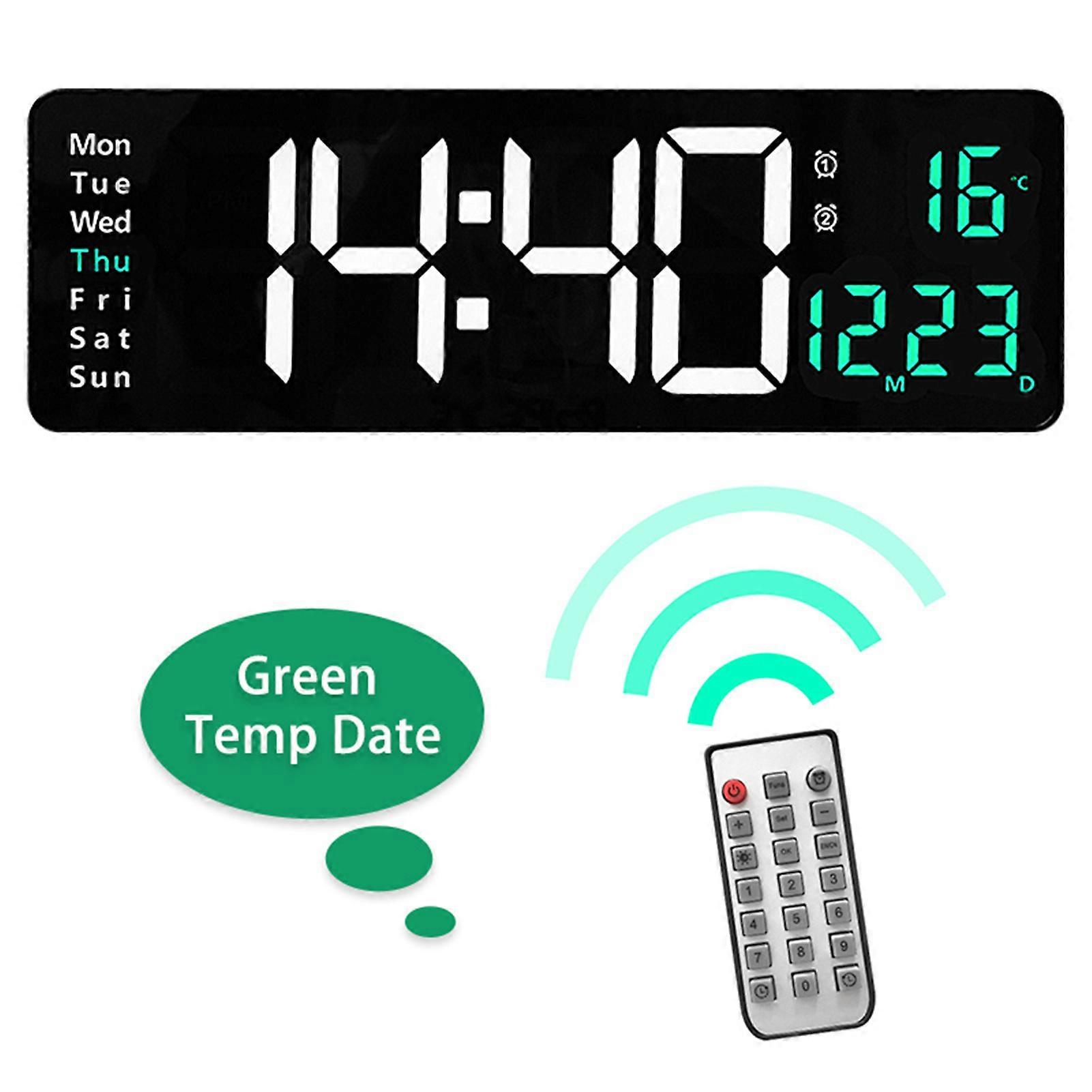 Electronic Led Digital Clock Large Size Simple Wall Clock Weekly Temperature
