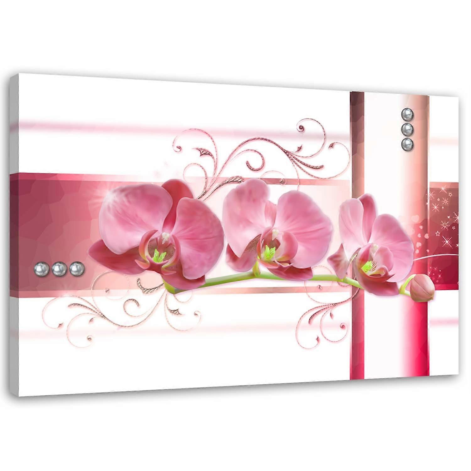 Imprimare pe pânză, Orhidee flori orhidee abstract - 60x40