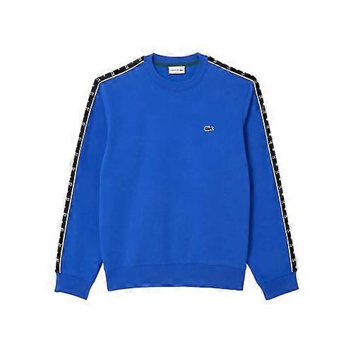 Lacoste Mens Logo Strip Crew Neck Sweatshirt