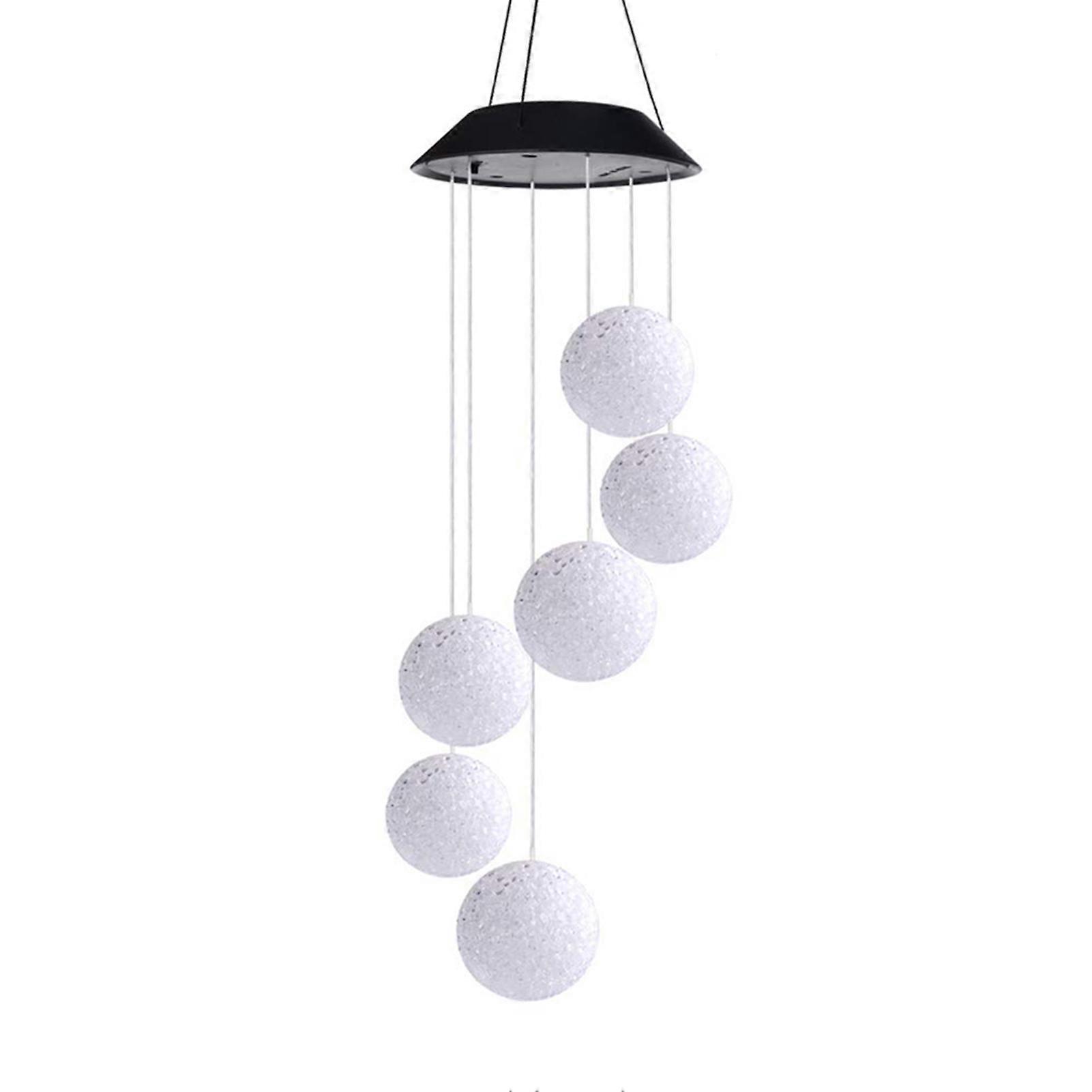 Light-up Ball Solar Wind Chimes Color Changing Wind Chime Spiral Spinner Ball
