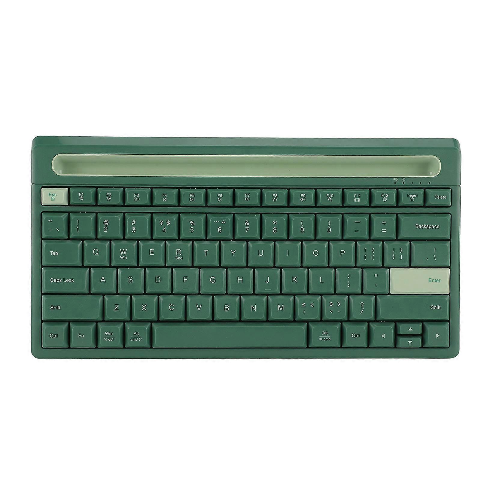 Wireless Bluetooth 79 Keys Integrated Stand Portable Multi Device Keyboard for Tablet Phone Office