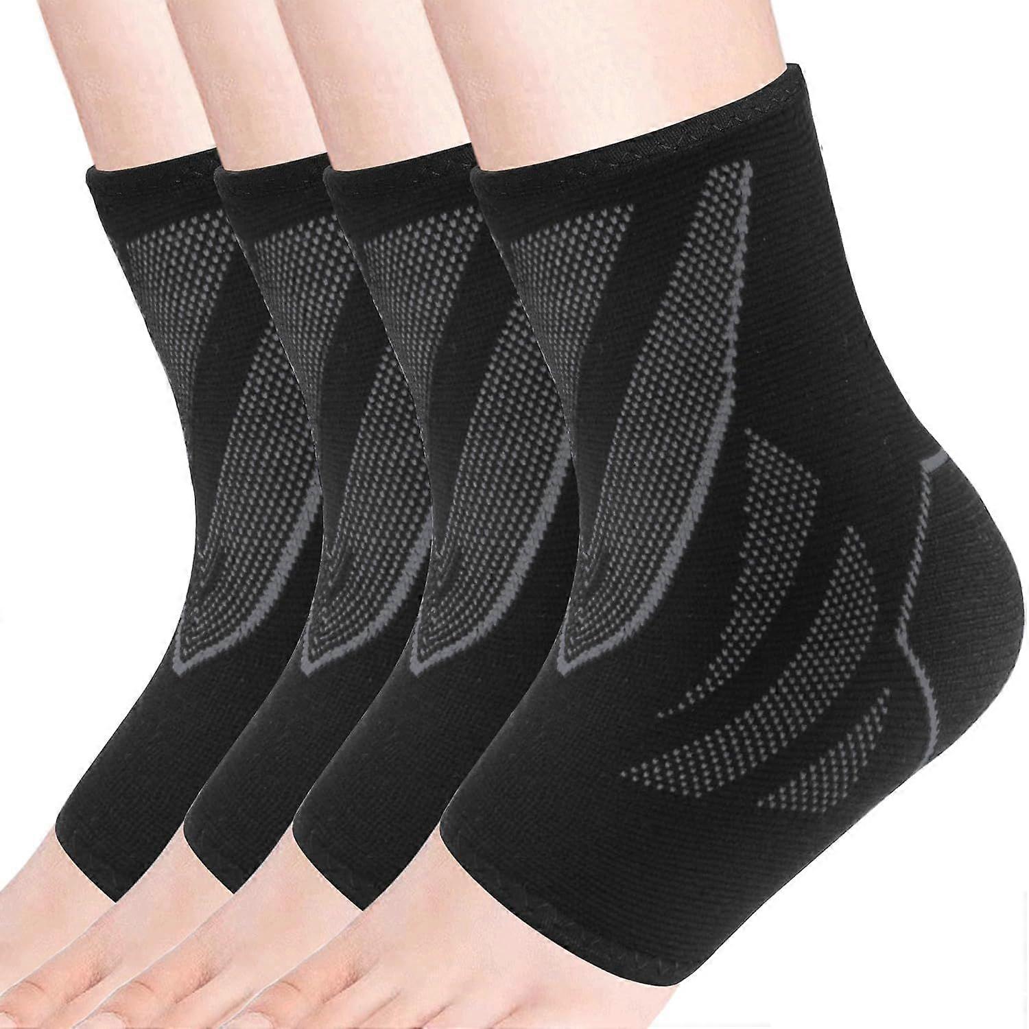 SQCLV 2 par ankelbøjle til kvinder og mænd, ankelkompressionsærme, ankelstøttebøjle til kvinder og mænd, fodstøttebøjle mod smerter, plantar fasciitis c