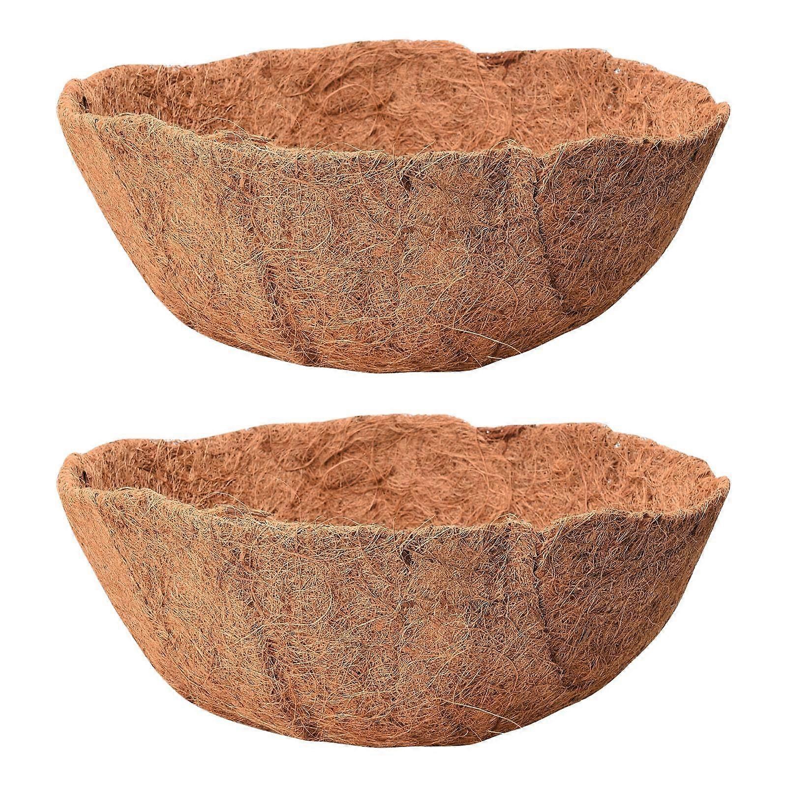 Best Offer-discount 34% Hanging Basket Coco Liner Round Pre Formed Coir Fibre Replacement Planter Insert New Hot