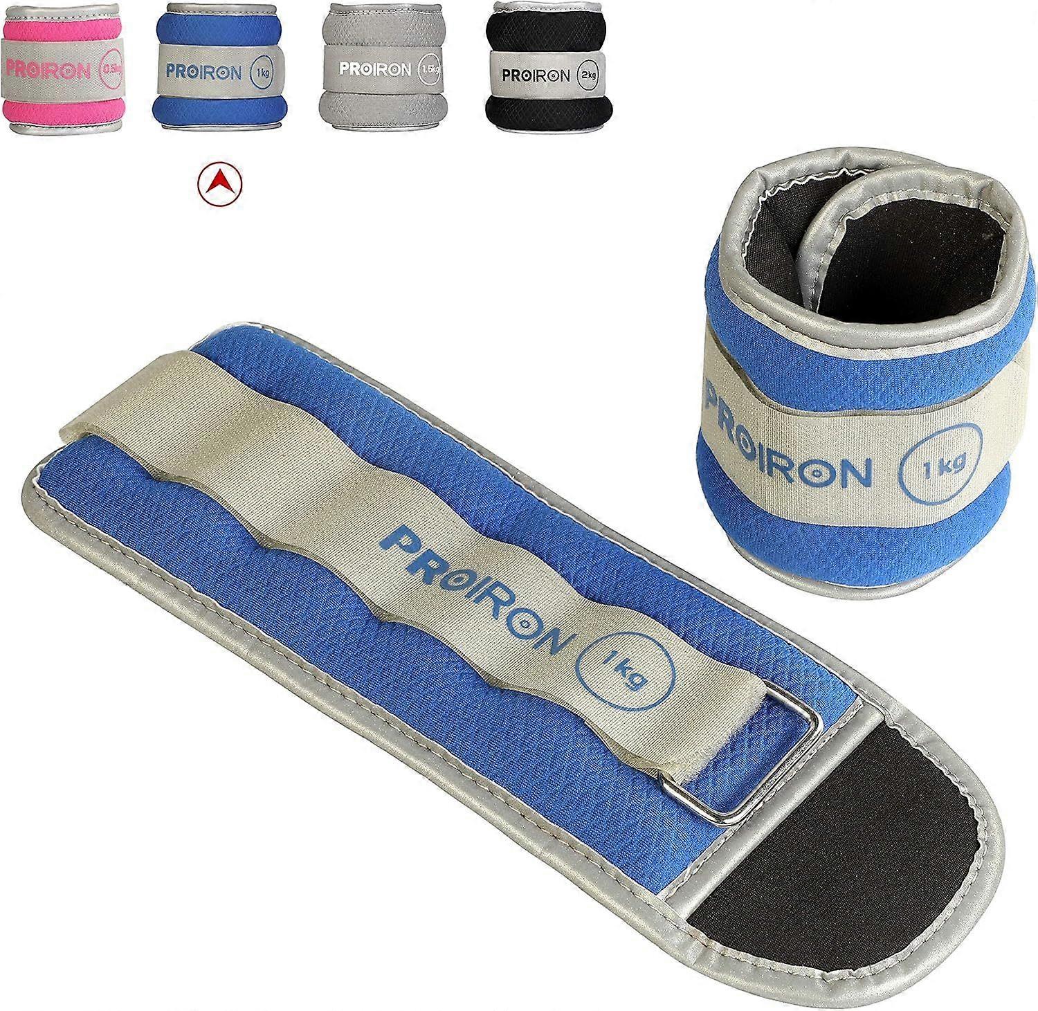 Wrist weights Ankle weights 2X 1.0kg Adjustable ankle weights for fitness, exercise, walking, jogging