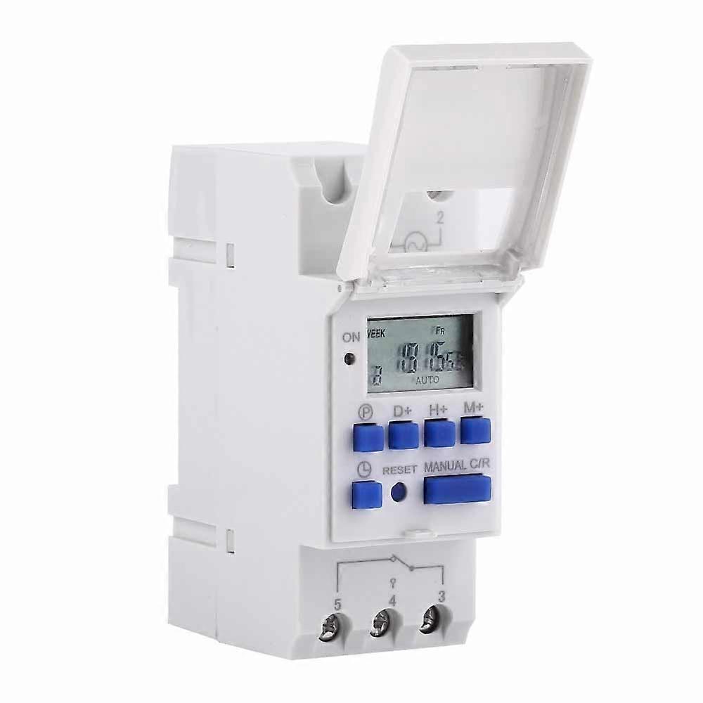 Programmable digital timer, weekly switch with lcd display with programming programmable timer for din rail mounting (22