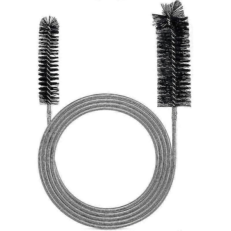 فرشاة تنظيف الأنبوب المرنة أداة تنظيف أنابيب المياه ذات الرأس المزدوج أسود