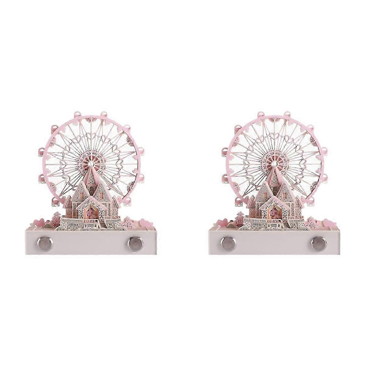 2X 3D Notepad Desk Calendar with Lights, 2024 Calendar 3D Notepad Artopad Engraving, Artist Desk Ca