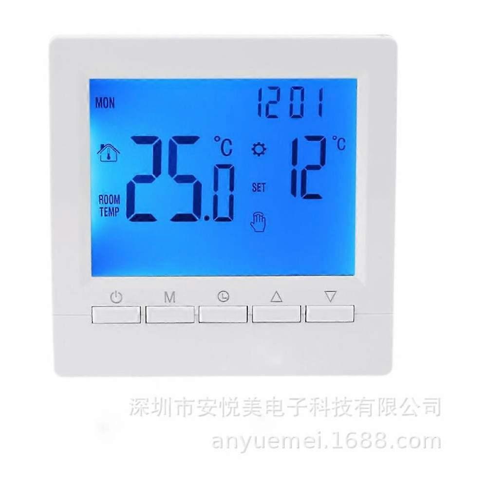 Electric heating thermostat, manual button 16A, negative display, white characters on black background, no Wi-Fi - negative display white characters