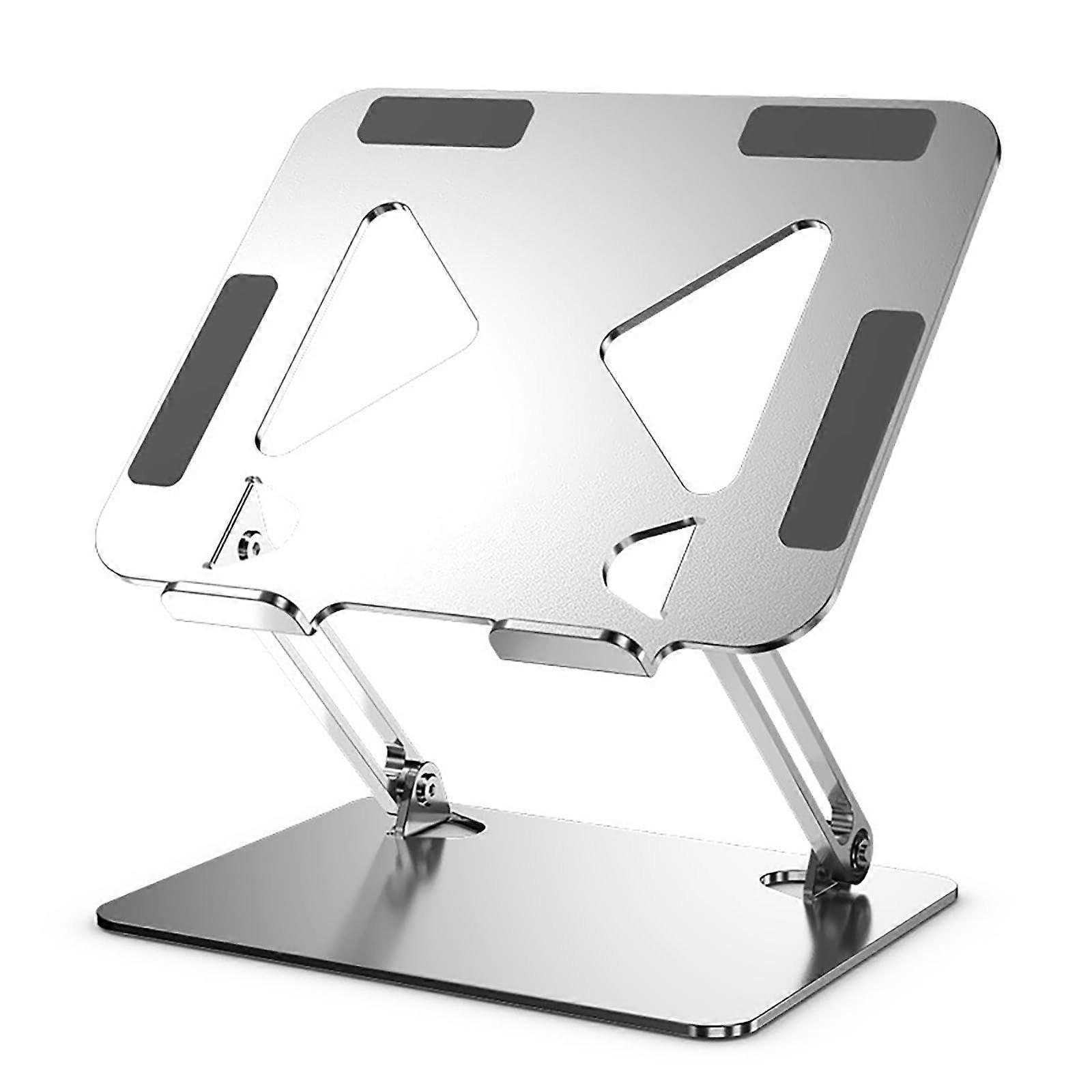 Adjustable Laptop Stand, Foldable with Cooling Holes, Riser for 1017.3 Laptops, Inch Holds Up to 17.6lbs, Ergonomic Laptop Stand – Silver