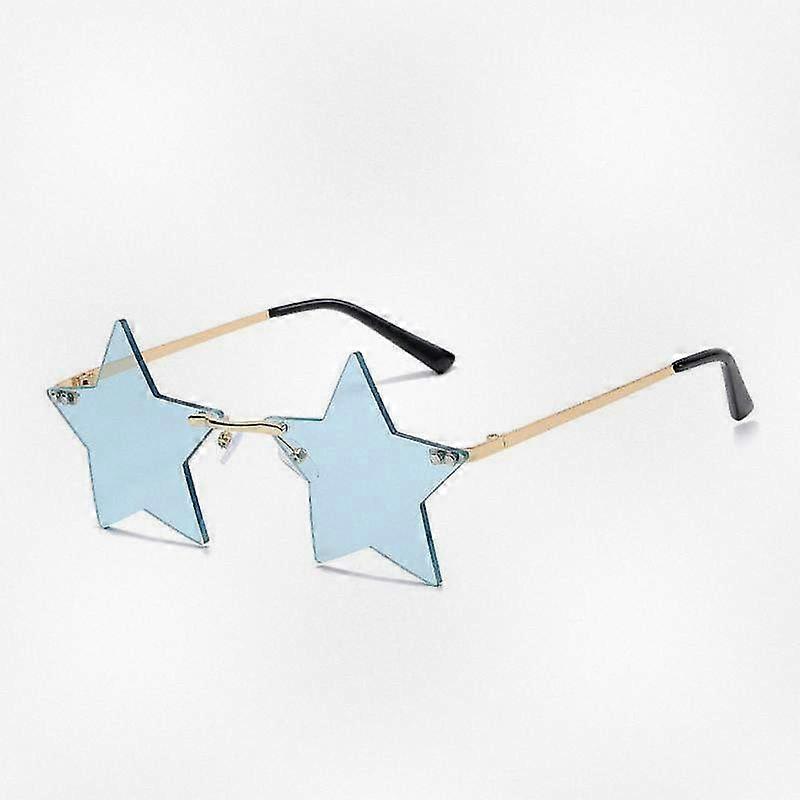 Star Shape Party Glasses Fashion Eyewear in Light Blue for Fun Events