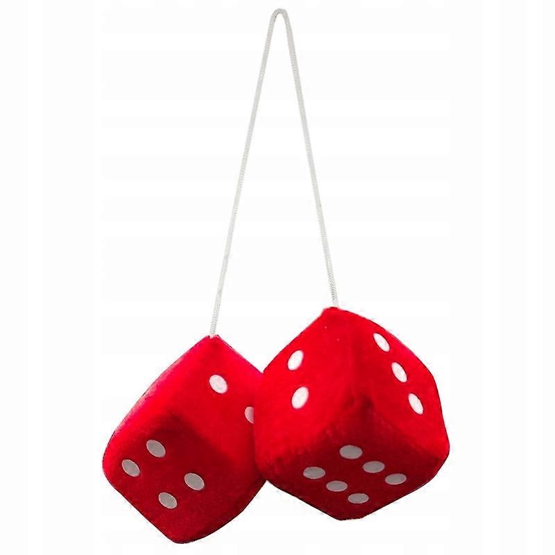 Multicolored Plush Cubes Car Pendant