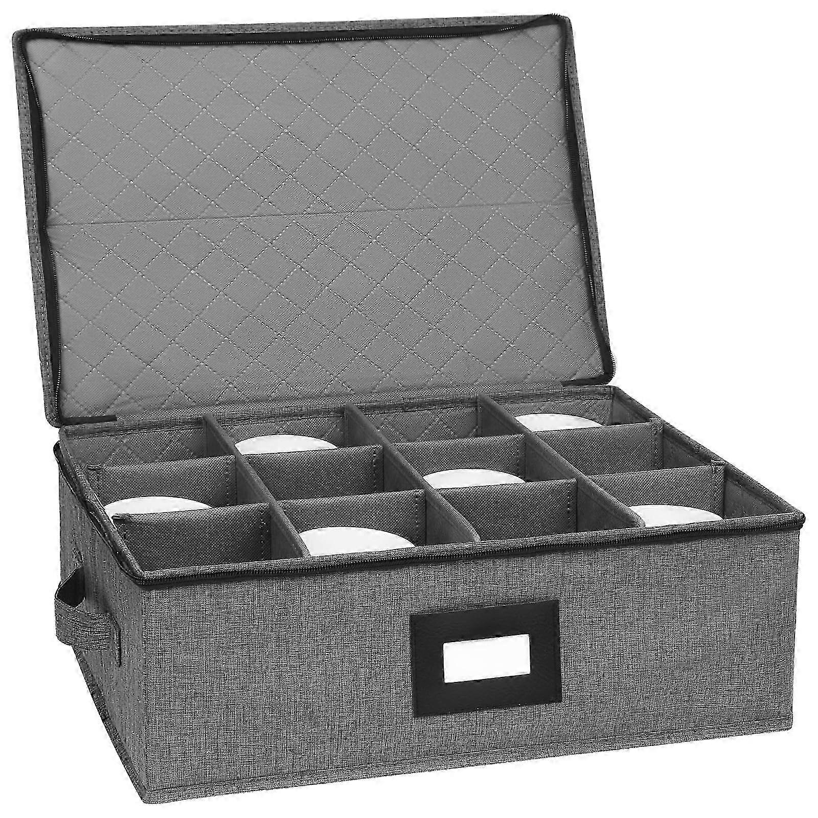 2025 Stackable Hard Shell Mug Storage Box Container with Zipper Lid