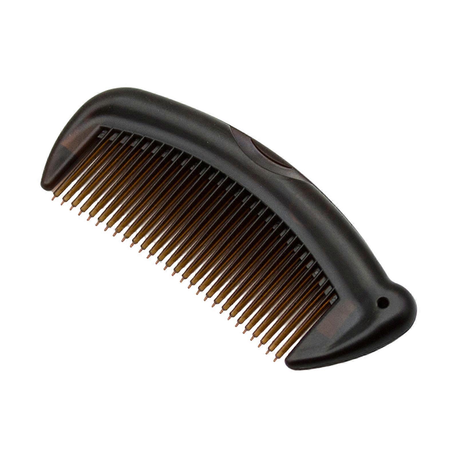 Plastic Press Button Dandruff Comb Ergonomic Styling Combs for Scalp Care and Dirt Removal Suitable for Adults