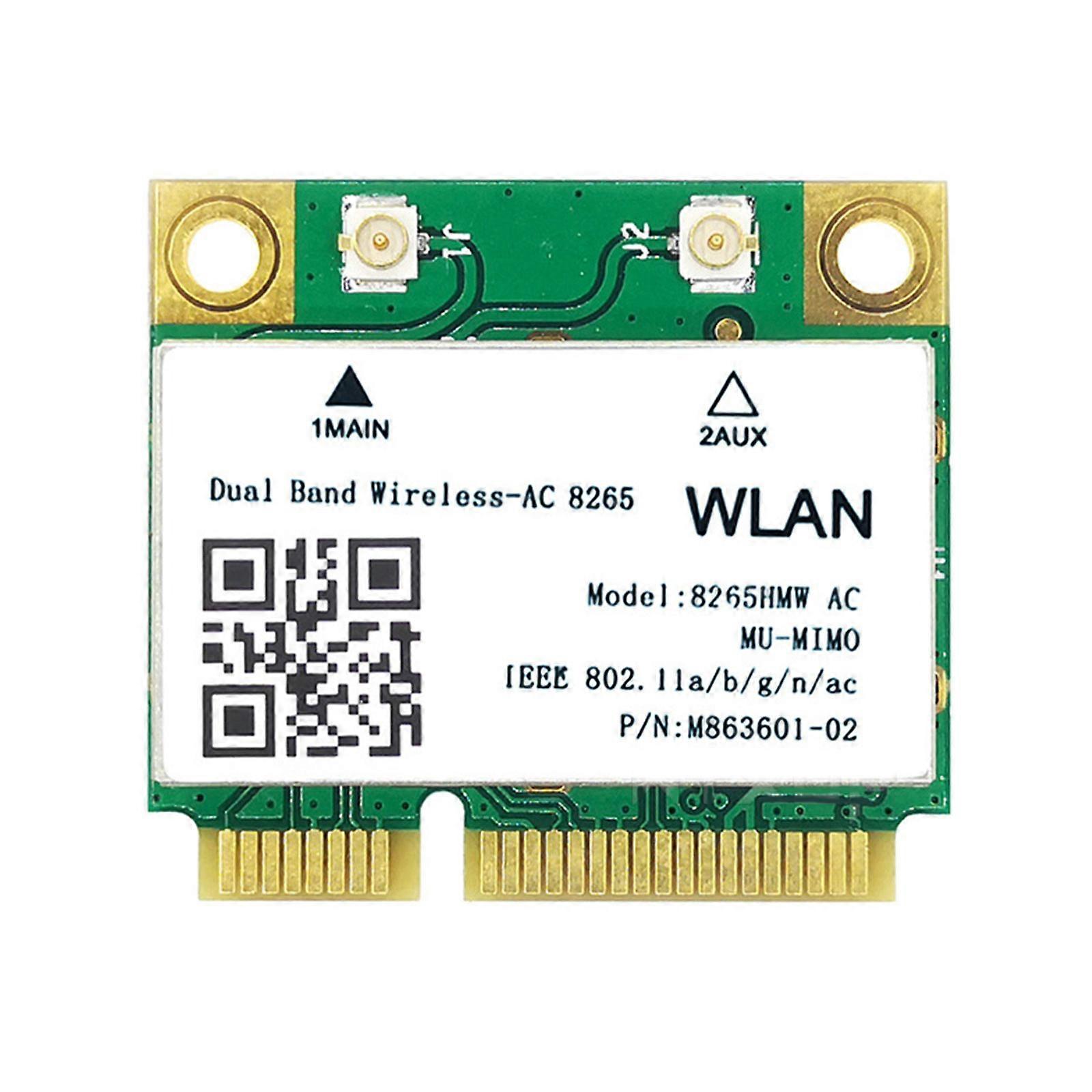 Mini PC-E Wireless-AC Network Card, 8265HMW Bluetooth-compatible 4.2 876Mbps 2.4 / 5 GHz Dual-Band Wireless LAN Card