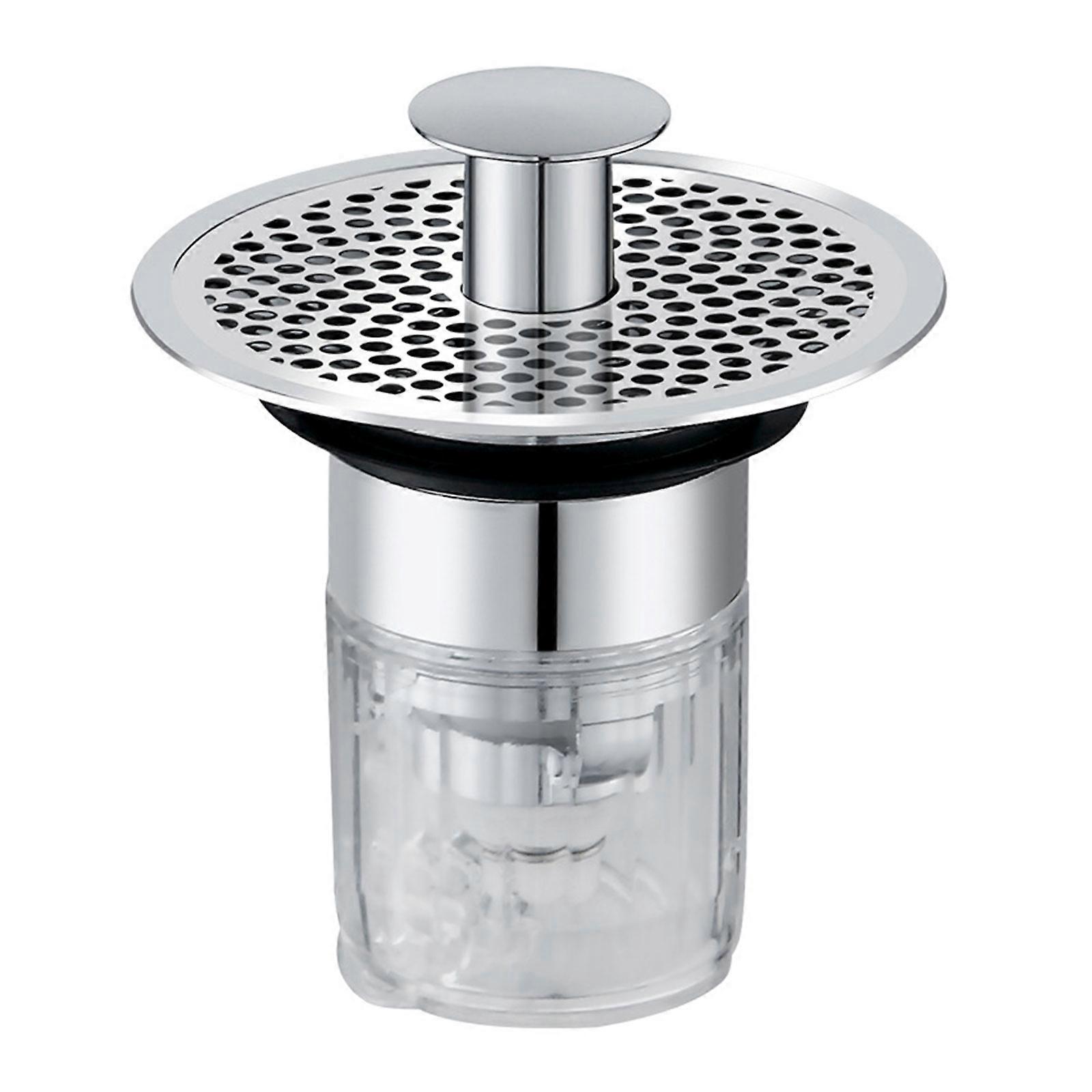 Effective Brass Push Type Odor Proof Drain Core Maintain a Fresh and Clean Environment  Silver