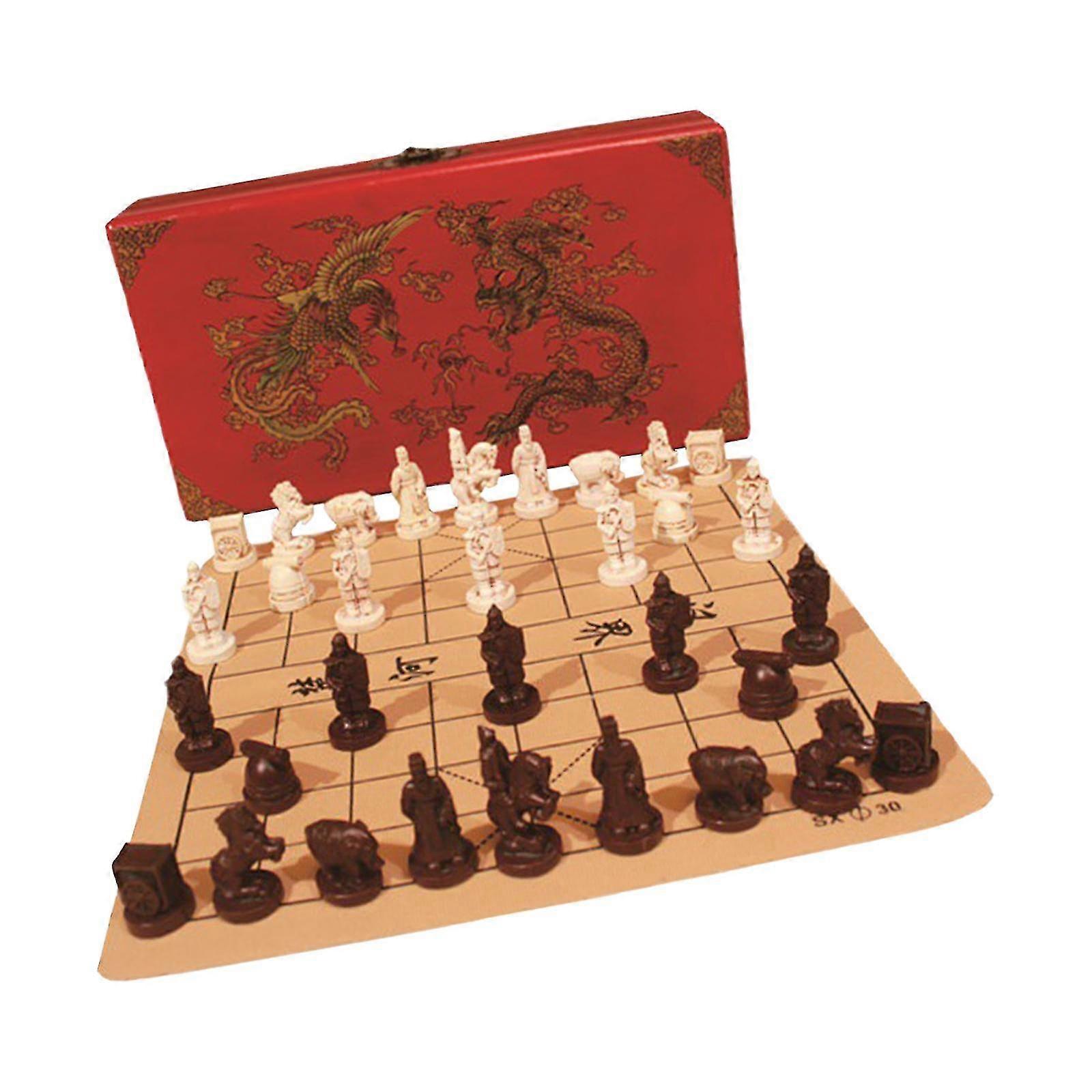 Chinese Retro Warrior Chess 3D Resin Chess Pieces for Intellectual Stimulation and Cognitive Development