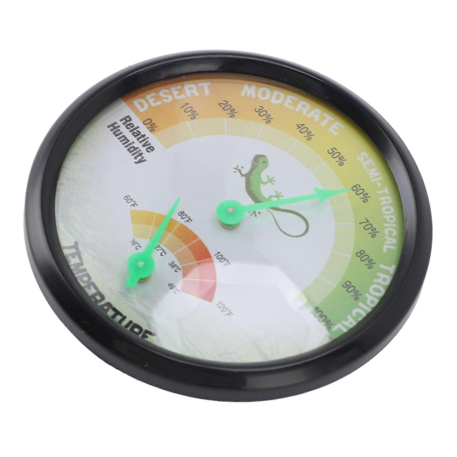 Thermometer Hygrometer Dial High Precise Pointer Type Mechanical Temperature and Humidity Gauge for Reptile Pet 