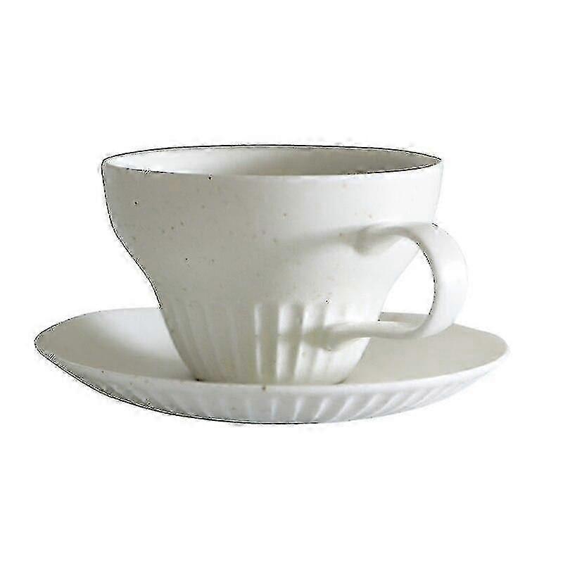 Coffee Tea Sets Vintage White Coffee Cup Handmade Modern Ceramic Mug Coffee Cup Porcelain Tea Cups And Saucer Sets