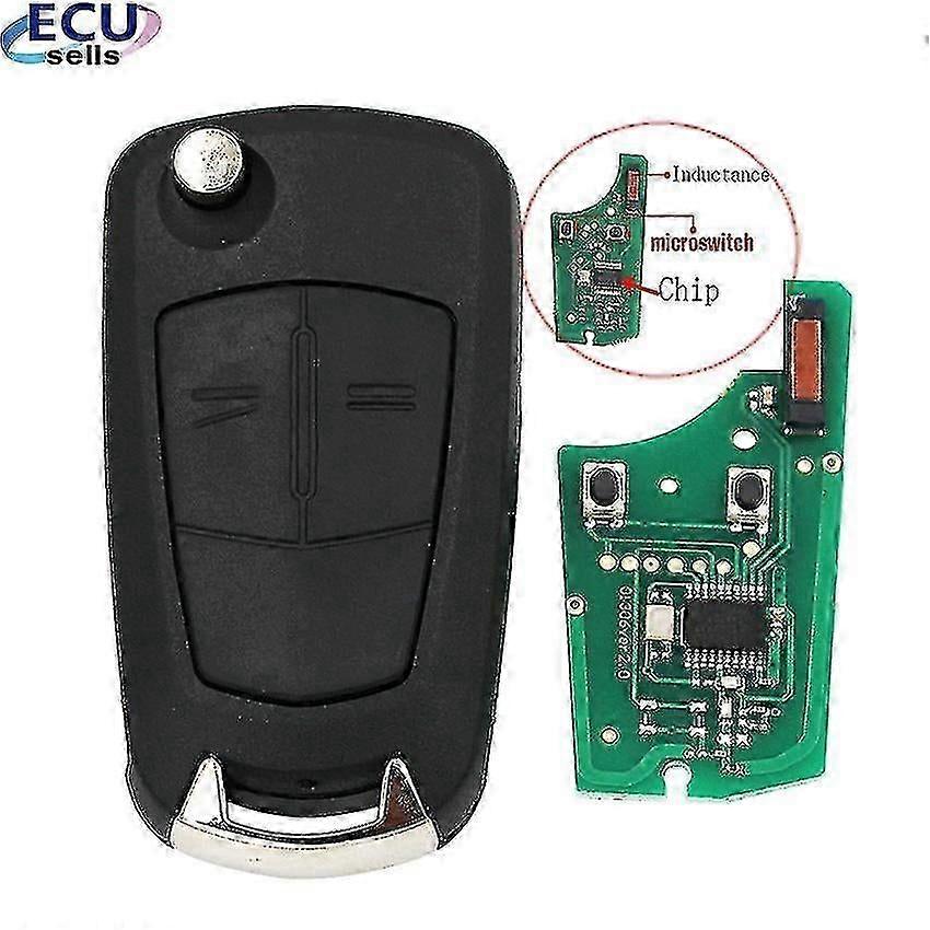 433MHz 2-Button Car Remote Key for Opel Astra H Zafira B 2005-2010 with PCF7946/7941 Chip