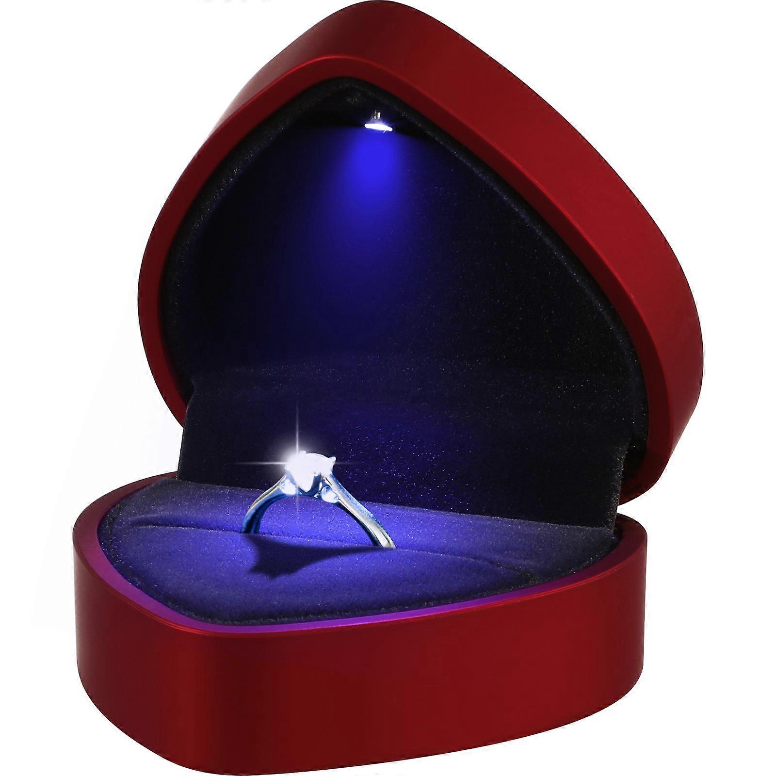 Secure Ring Storage Box with Opening Light for