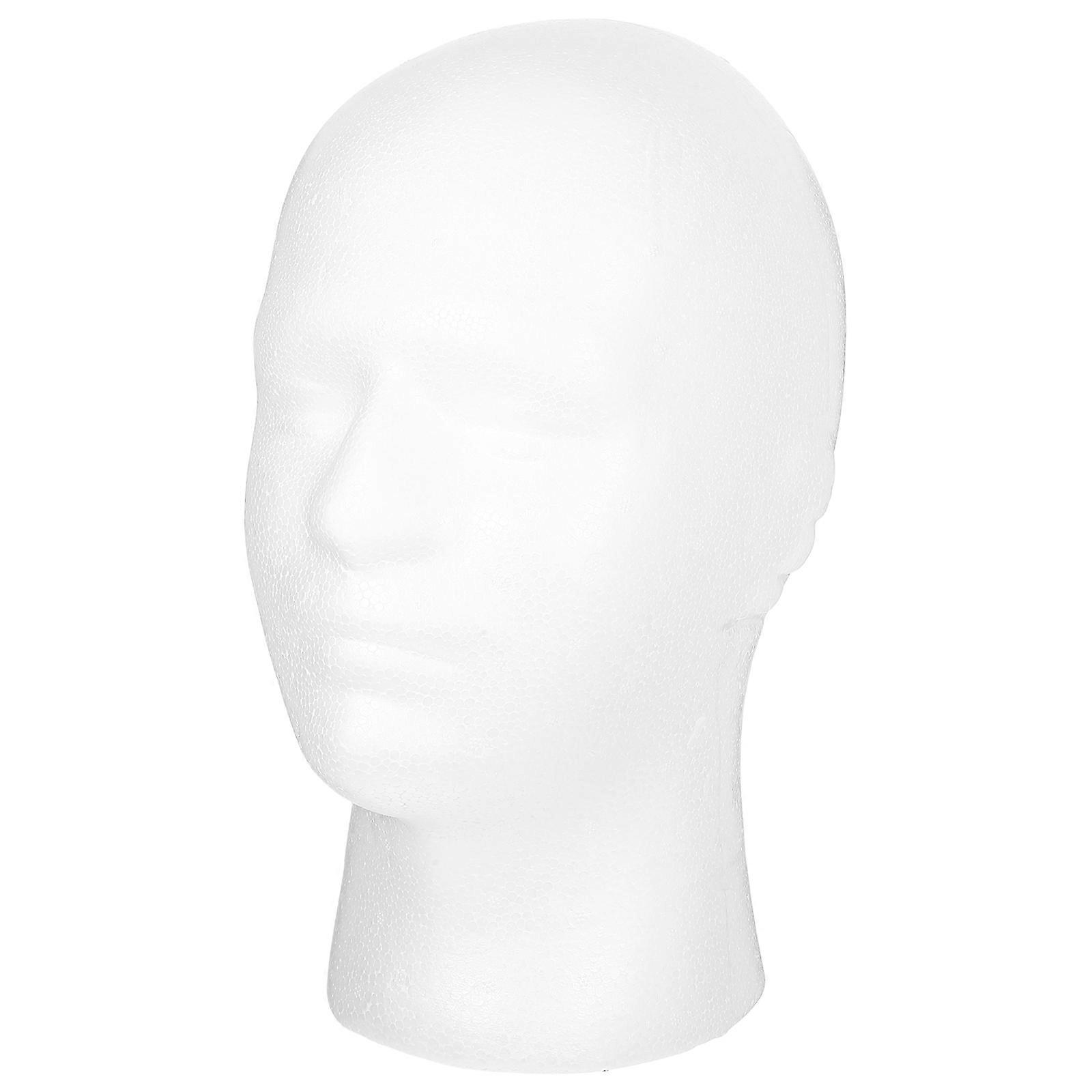 White Mannequin Head Model for Display Smooth to Touch and Multipurpose Use Froth 1 Piece