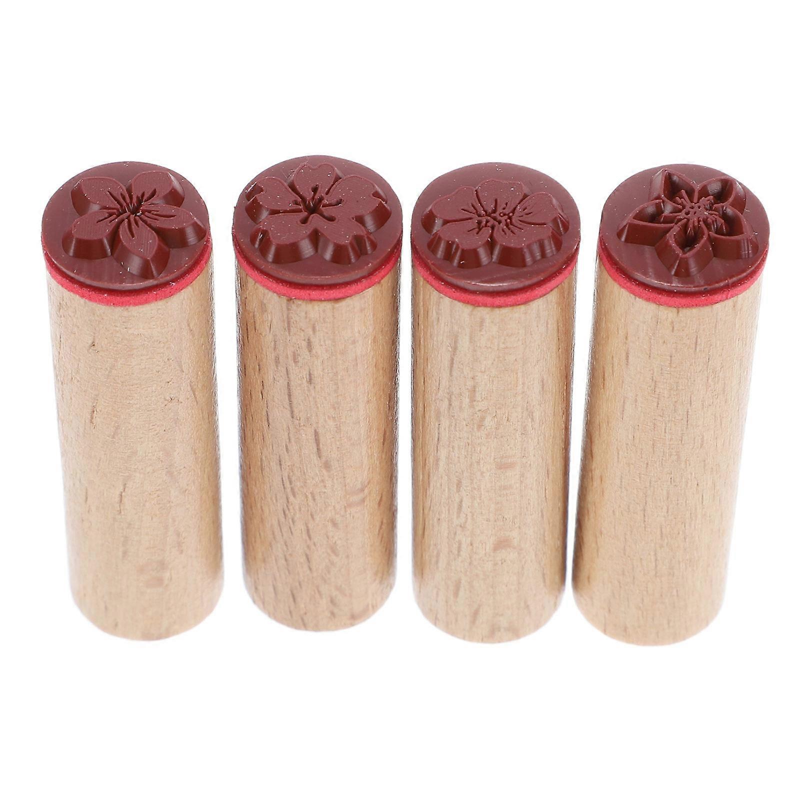 4Pcs DIY Scrapbook Seals for Diary Planner Decoration
