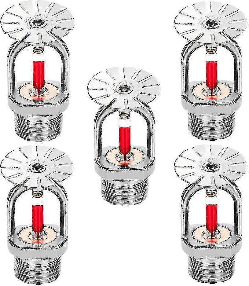 5pc 3/4" Fire Sprinkler System 155°F 68°C for Home Safety - 3/4" NPT Connection