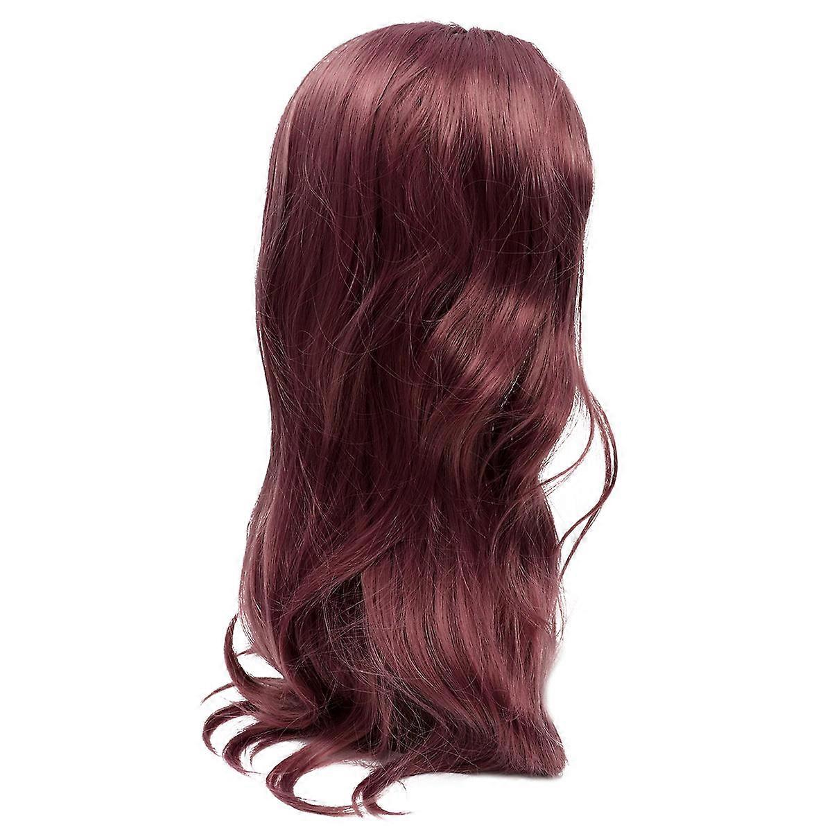 Cosplay Wigs Colored Wigs Purple Long Curly Wig Synthetic Silk Stage Performance 1Pcs