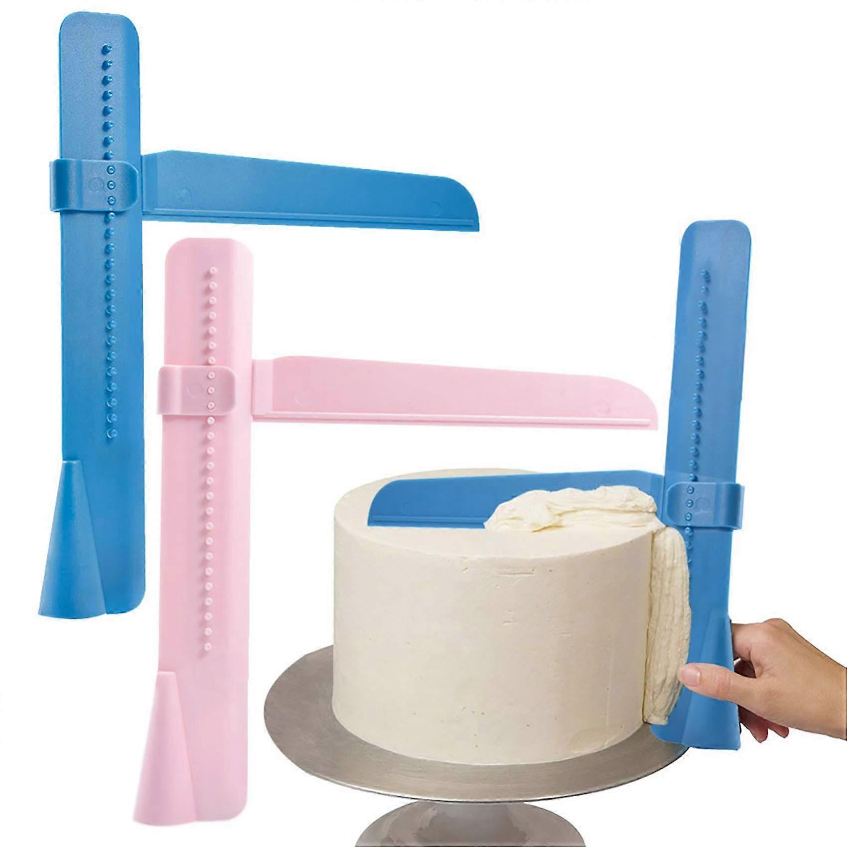 Cake Scraper for Applying Icing, Adjustable DIY Baking Decorating Tools, 2 Pieces