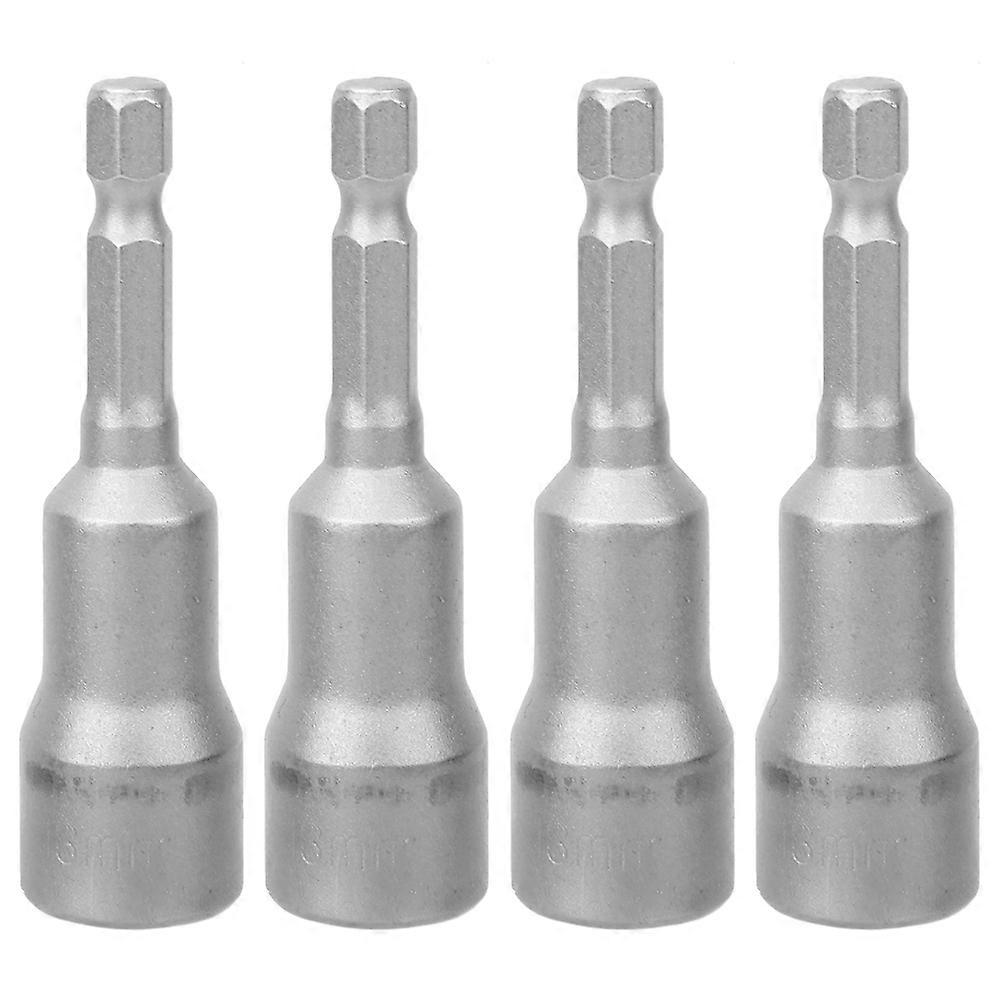 4 Pcs Hex Socket Magnetic Strong Rust-Proof Pneumatic Blackening Screwdriver Socket