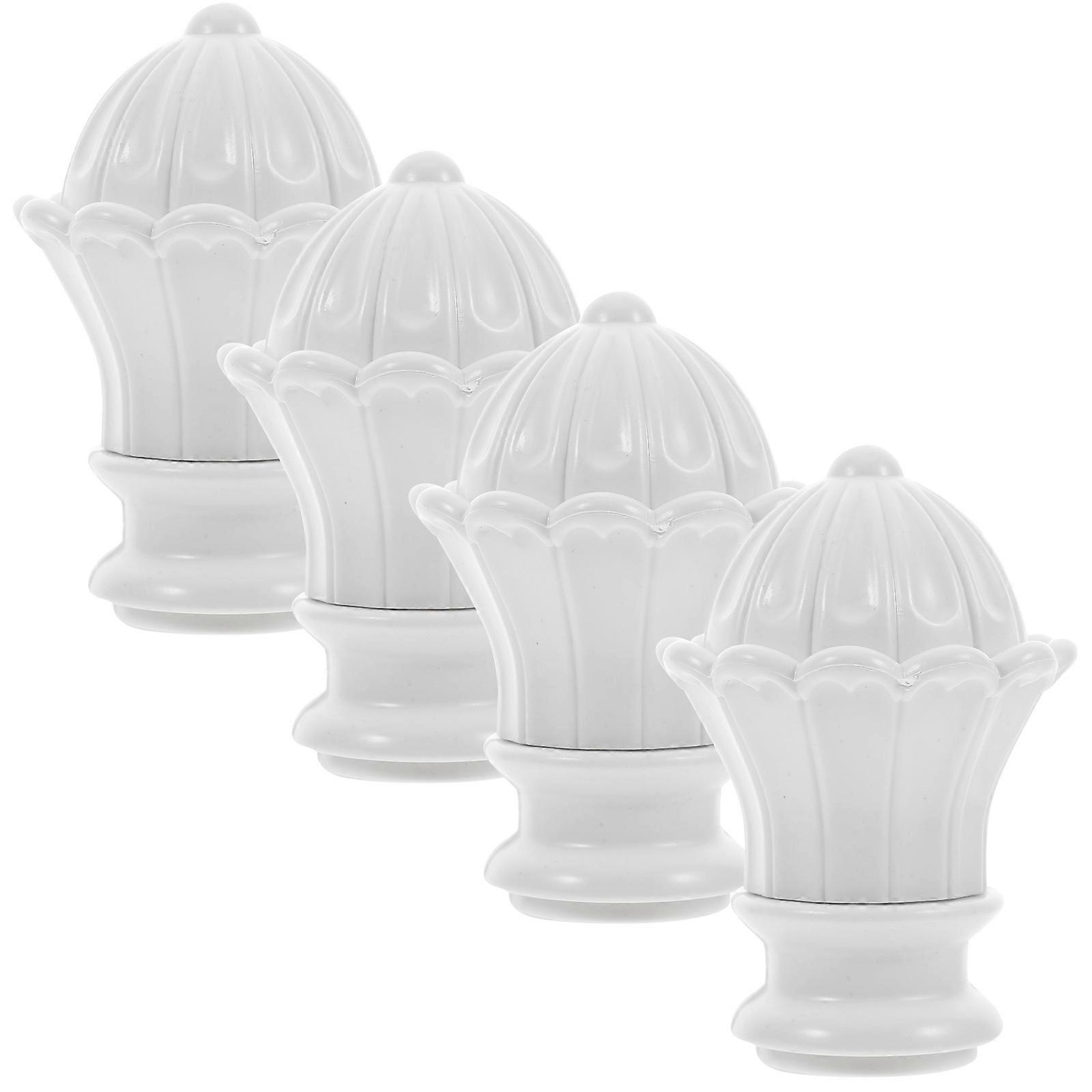 Curtain Rod Ends Caps Only Homeowners Lotus Shape 9.00X5.80X5.80CM Material 4Pcs