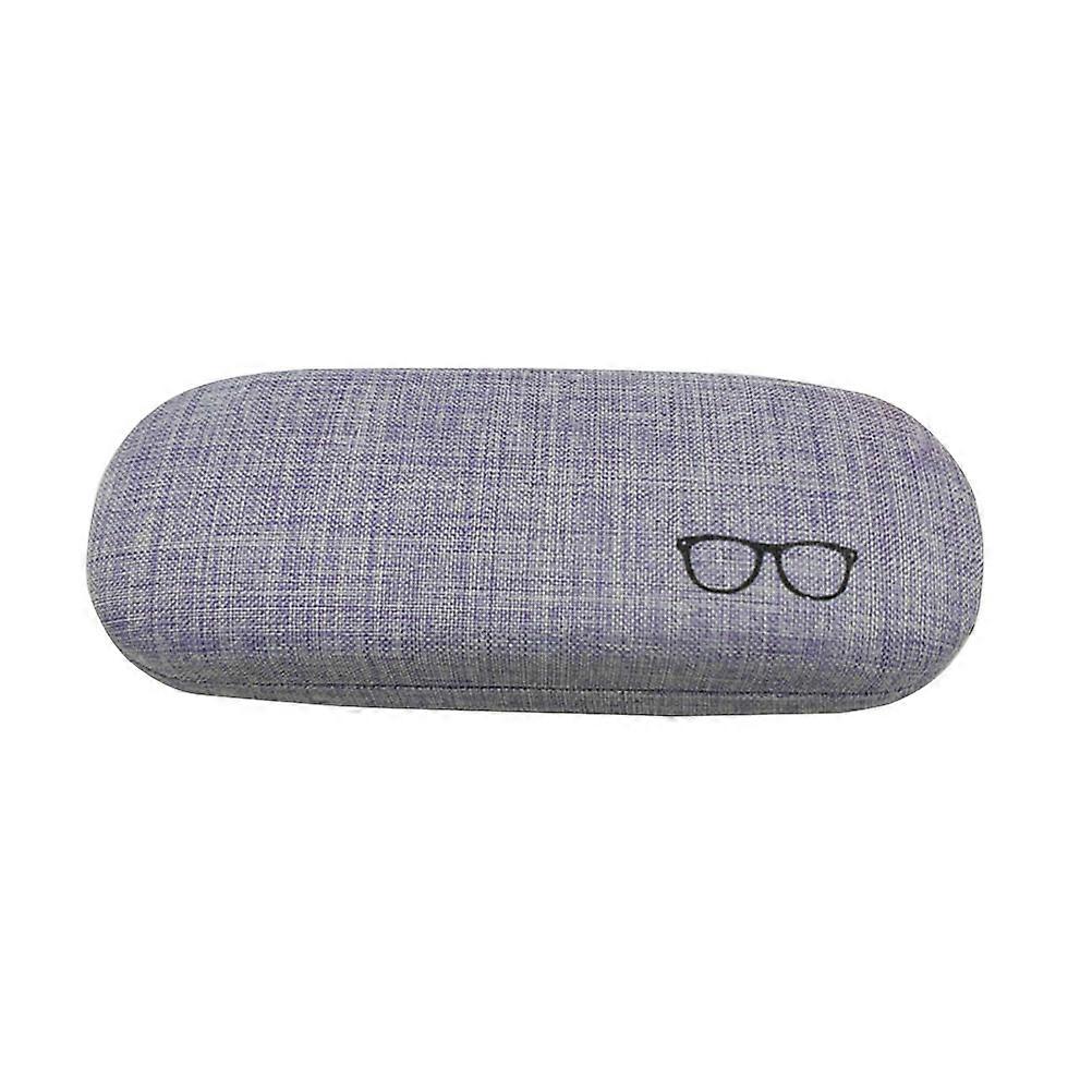 Cute Eyeglasses Case Retro Glasses Box Elegant Cotton And Linen Rectangular Protective Storage For Daily Use Purple 1Pack