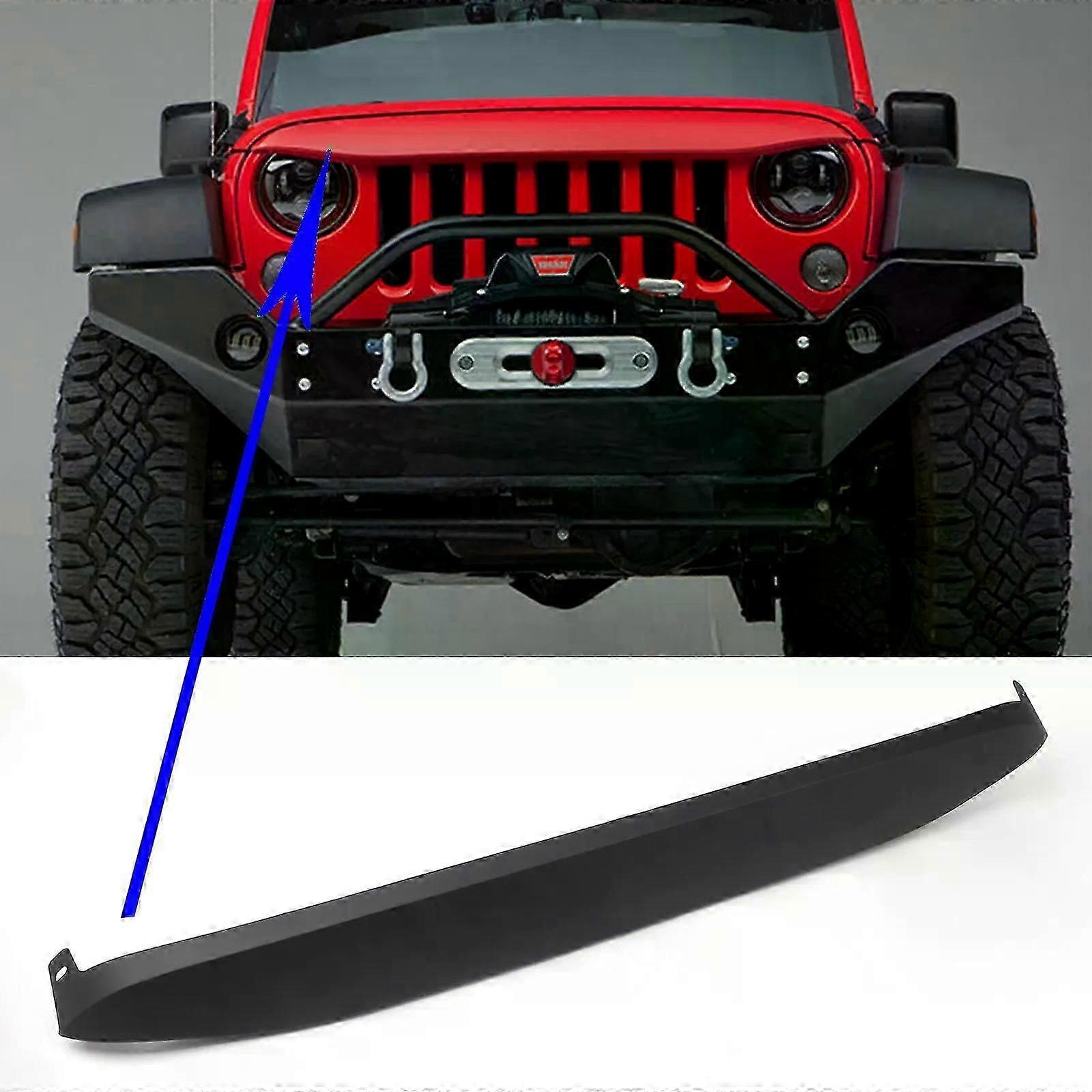 مظهر أمامي أمامي غاضب أسود من Nighthawk Light Brow مناسب لرانجلر JK 07-17