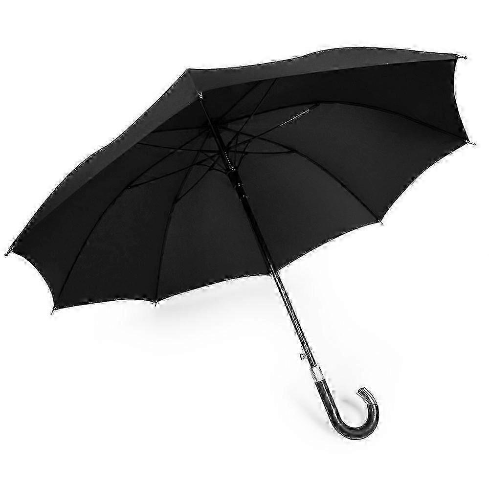 Classic black quality automatic - open windproof cane umbrella hwy