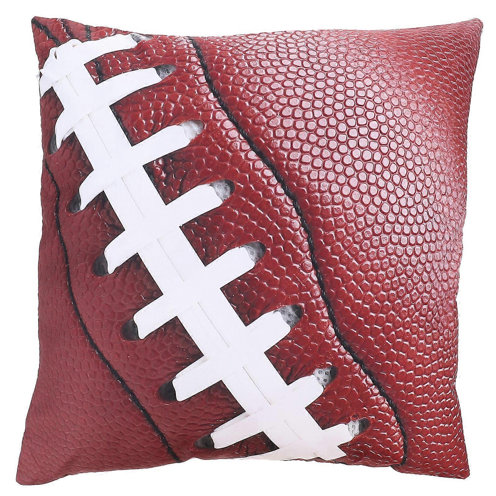 Sofa Throw Pillow Cover Polyester Pillowcase Sports Ball Pattern Throw Pillowcase