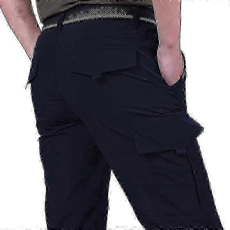 Spring And Summer Men's Thin Casual Straight Multi Pocket Workwear Pants Sports Trousers