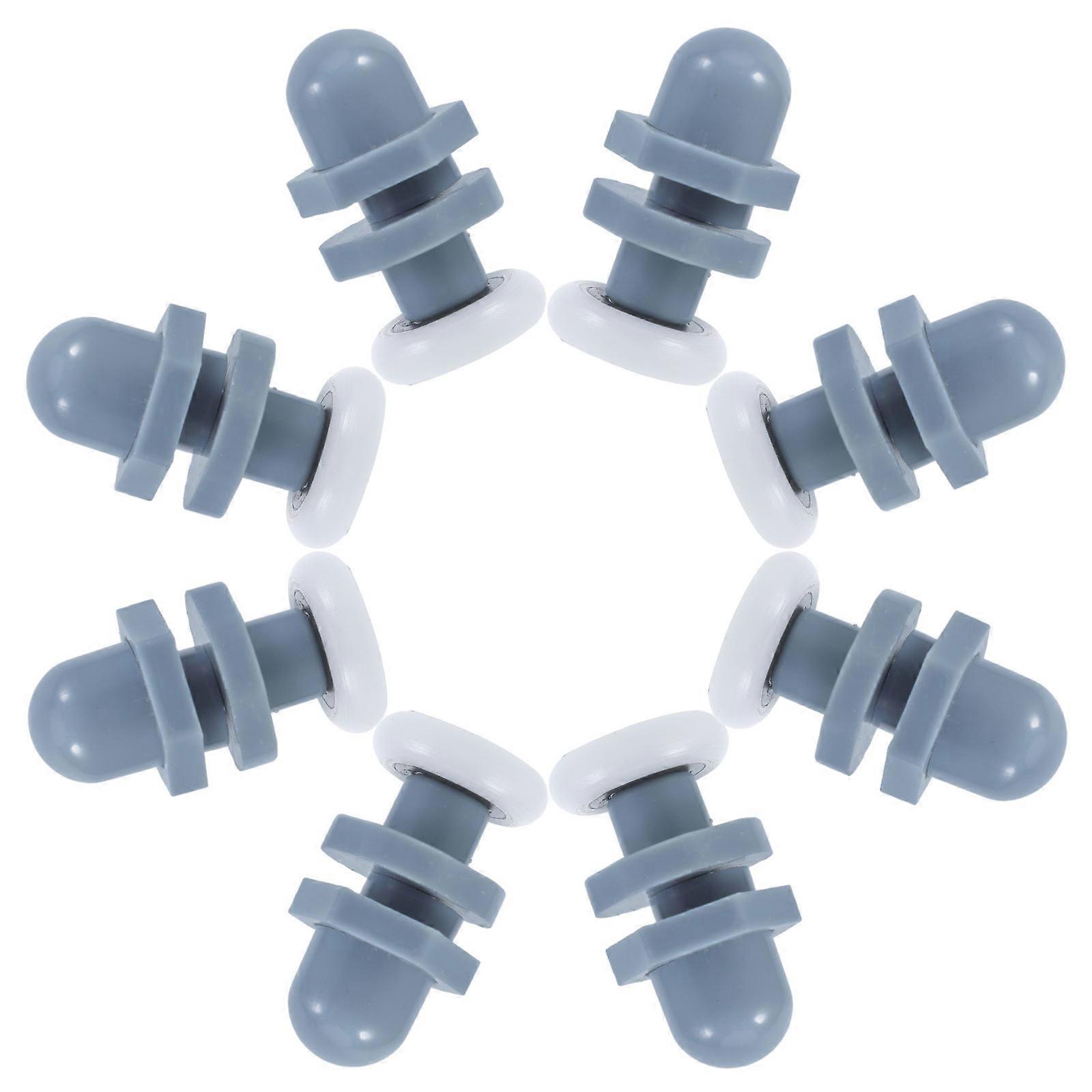 Bathroom Door Roller Durability Diy Enthusiasts 8Pcs 4.00X2.20X2.20cm Plastic