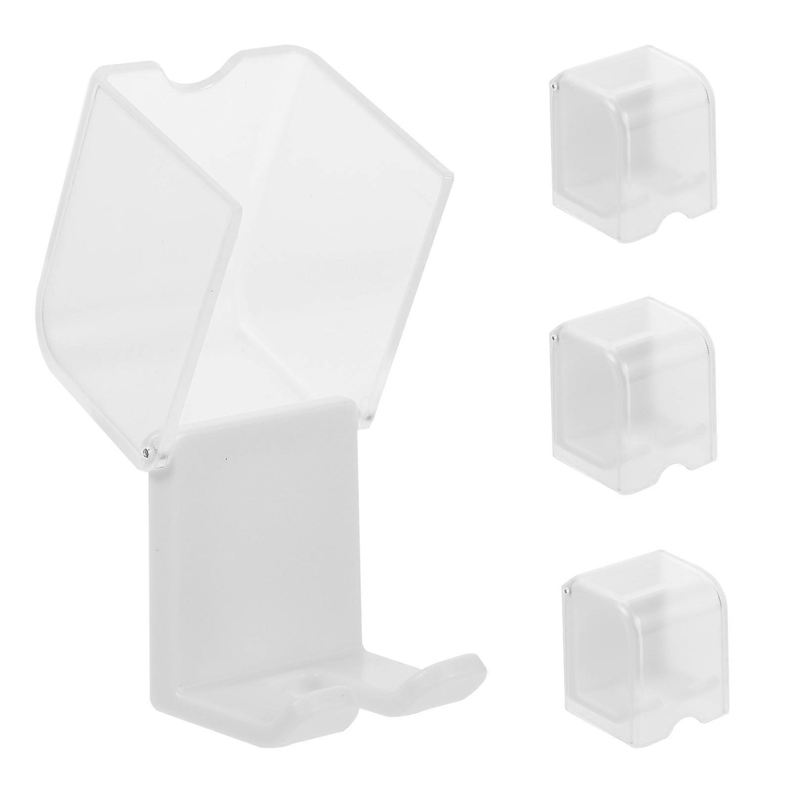 Toothbrush Holders Wall Mounted Self-Adhesive Plastic Toothbrush Holder Kitchen Use Space-Saving 4Pcs