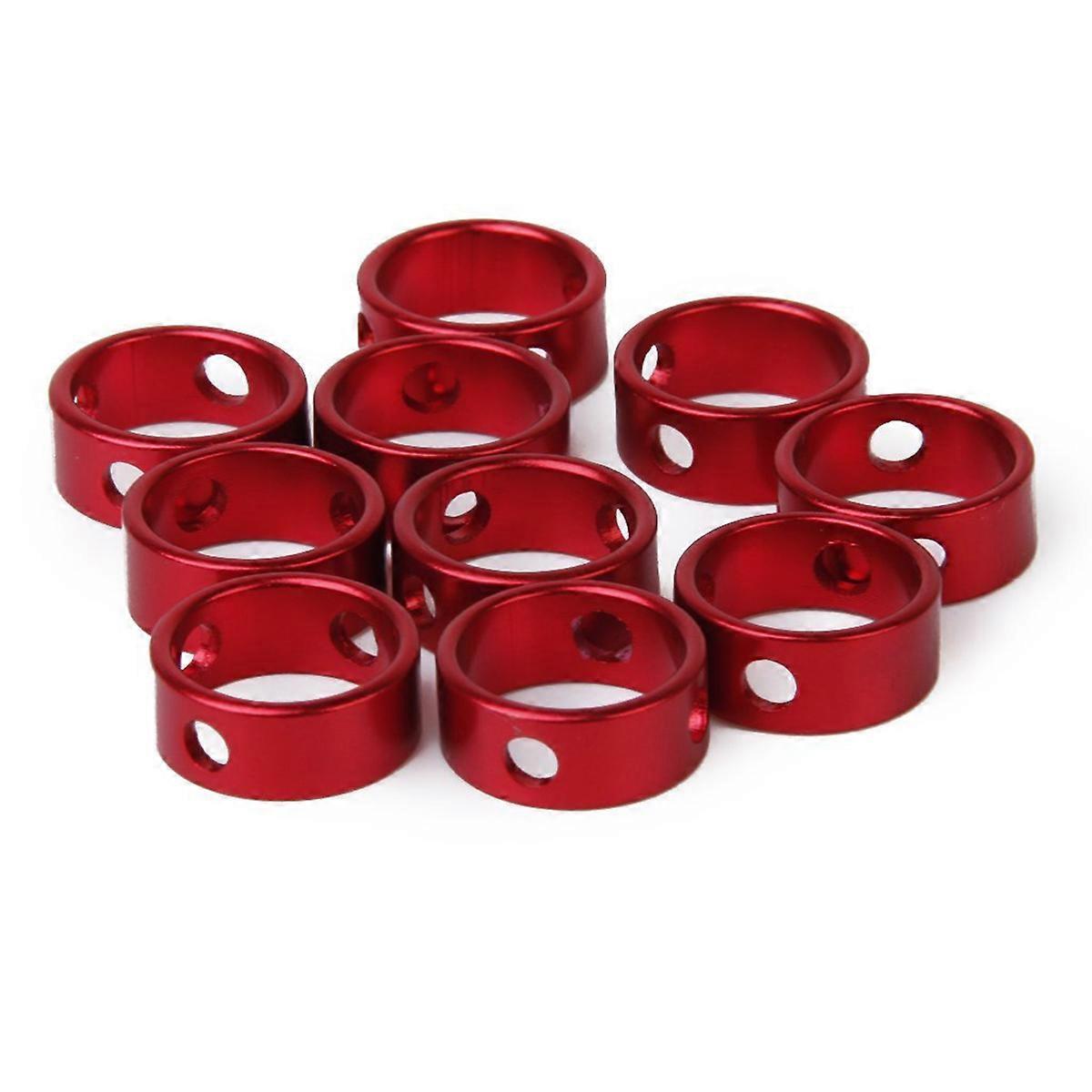 Adjustable Camping Rope Aluminium Alloy 3 Holes Ring Shape Fastener for Tent or Awning Security 10Pcs