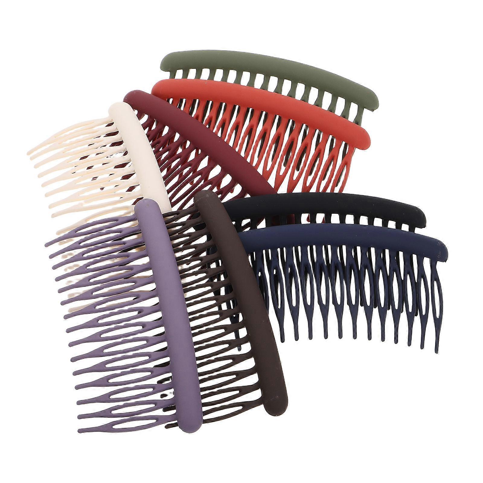 French Side Comb For Fine Hair Styling Accessories Elegant Design Plastic 8Pcs