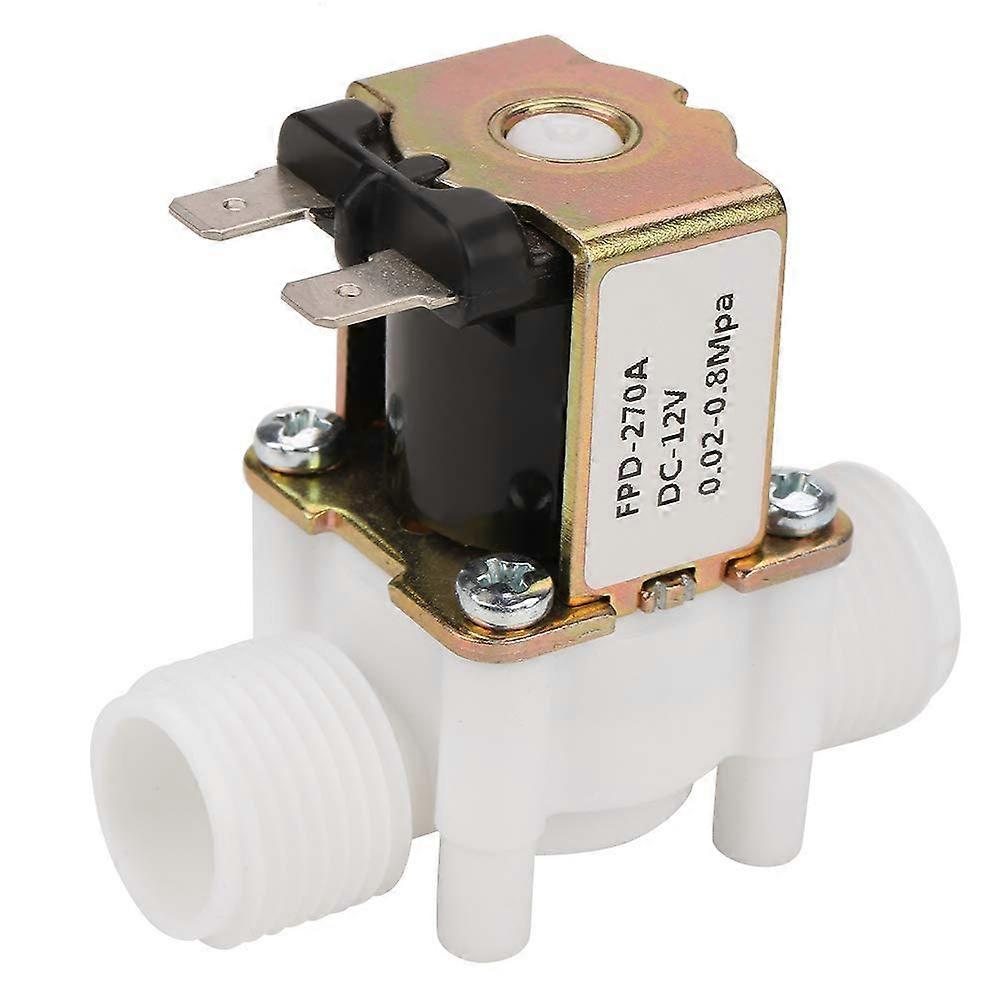 DC 12V Solenoid Valve G1/2 Inch NC Inlet Water Valve 0.02-0.8 MPa Water Flow Switch Compatible