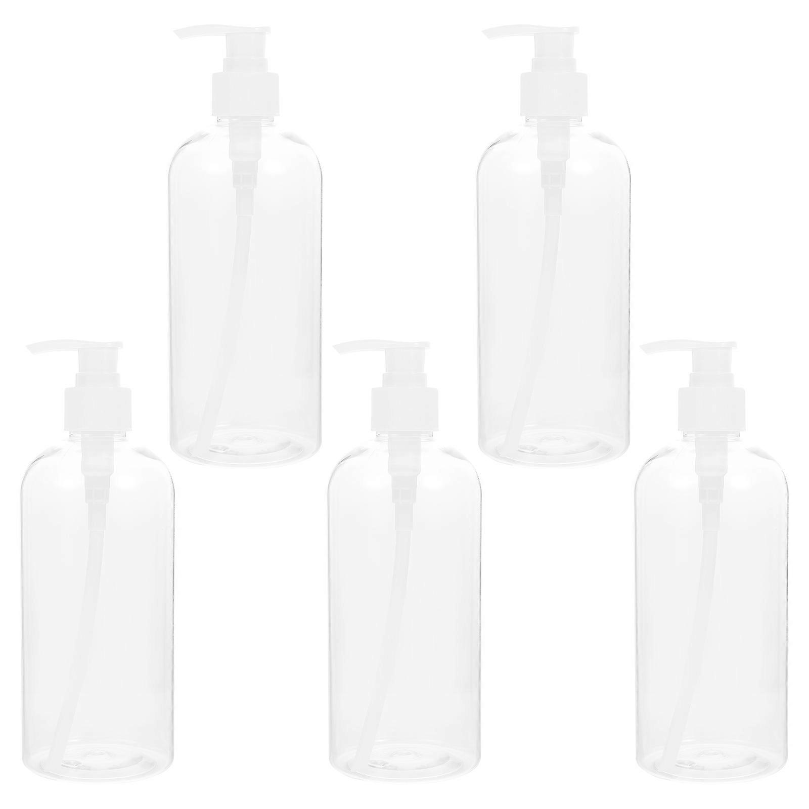 5Pcs Lotion Bottles Pump Dispenser Refillable for Body Care Liquid Empty Containers