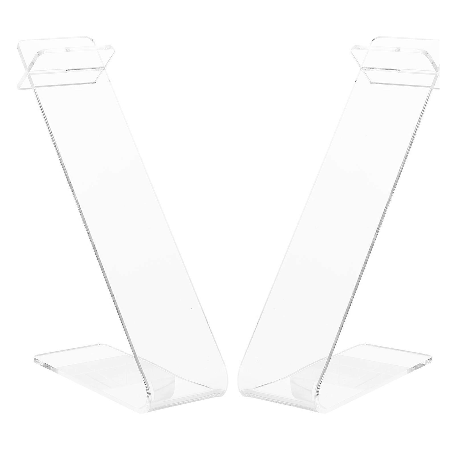 Transparent Acrylic Shoe Display Stand for Retail and Home Use Easy to Clean 2pcs Set