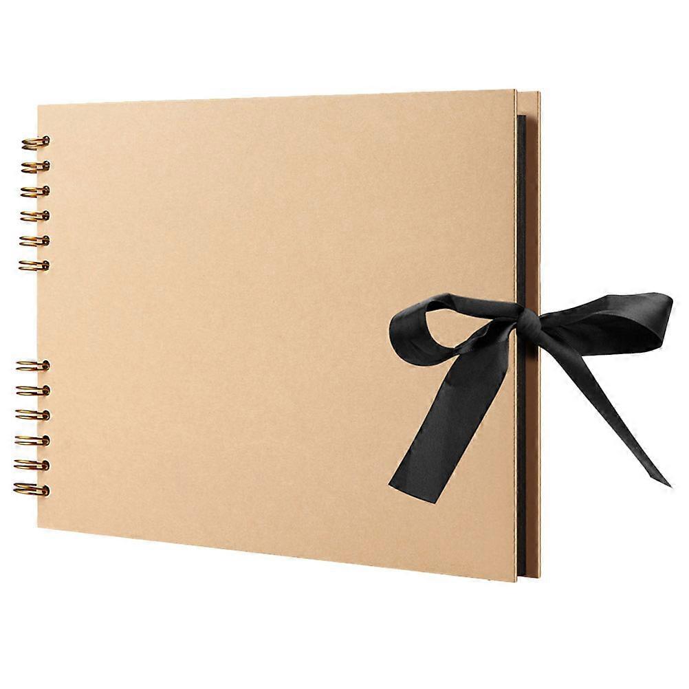 Portable Compact DIY Photo Album Scrapbook with Ribbon Closure – Lightweight Creative Accessory for Travel, Birthdays, and Student Projects