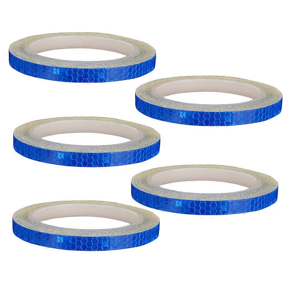 サイクリングホイールサイクリストとモーターサイクリストブルー800 * 1 cm 5個のためのDIYデコレーション反射ステッカー