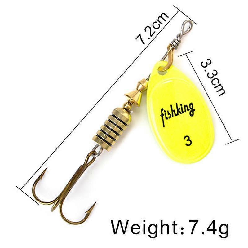 Spinner Bait Spoon Lures with Treble Hooks