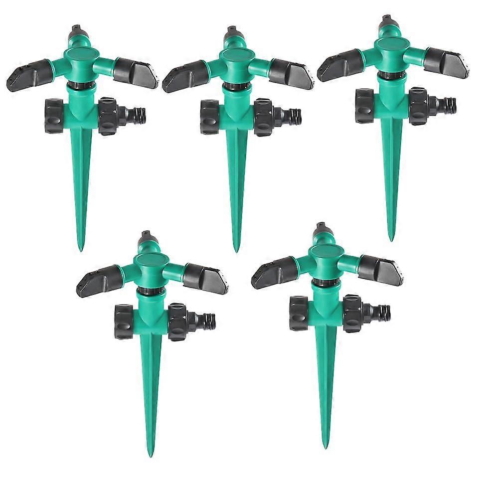 360-Degree Rotatable Lawn Sprinkler Set - 5 Piece Automatic Garden Irrigation System Compatible with Adjustable Sprinkler Heads