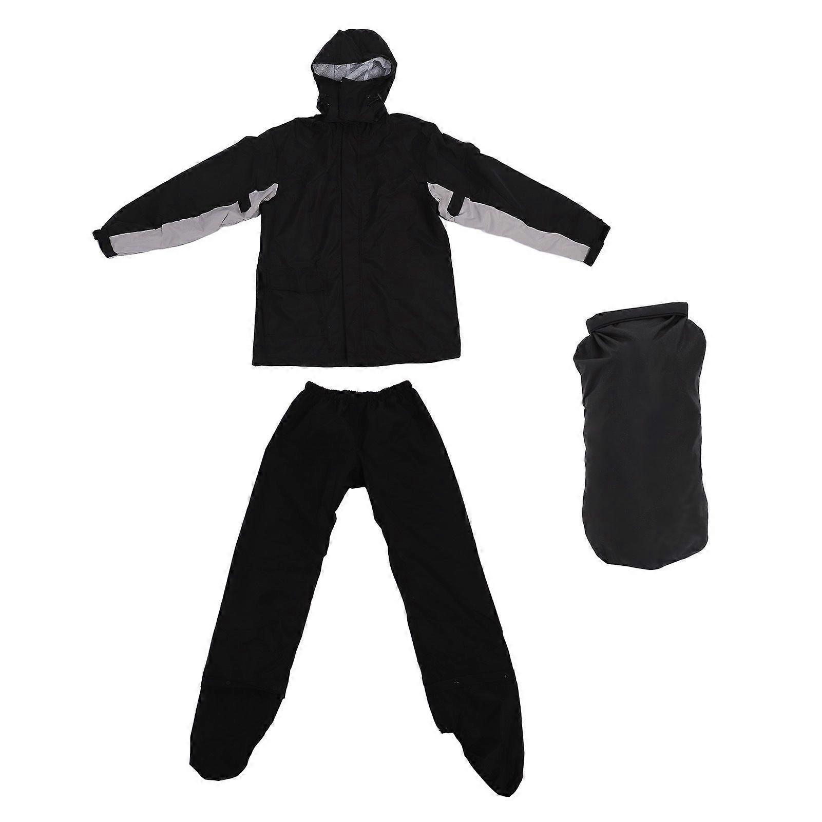 Tuta antipioggia da moto Pantaloni da pioggia leggeri traspiranti impermeabili con copriscarpe nascosti per la guida all'aperto L MK40174